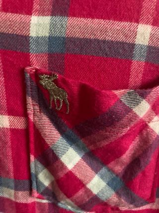 Camisa Abercrombie cuadros rosa Talla S