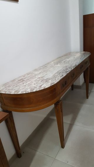 Bufet Aparador Mármol y Madera Grande