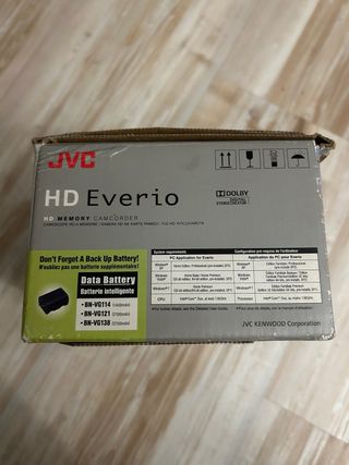 Videocámara JVC Everio Full HD 40x Zoom GZ E105be