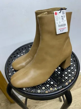 Botines beige/marrón talla 36 sin estrenar
