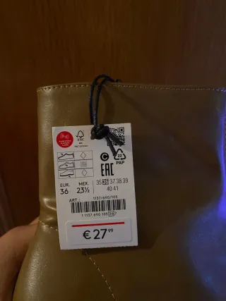 Botines beige/marrón talla 36 sin estrenar