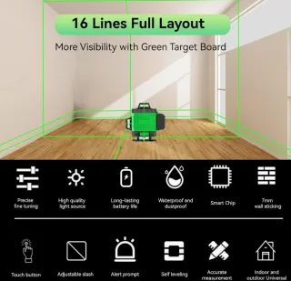 Nivel láser autonivelante 360° alta precisión