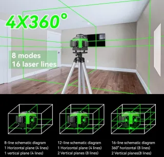 Nivel láser autonivelante 360° alta precisión
