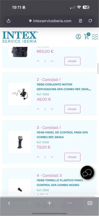 Spa Hinchable Intex Octogona SOLO LA BASE Y PANEL