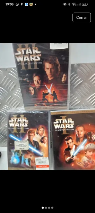 Trilogía Star Wars DVD (Episodios I, II, III)