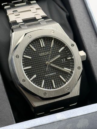 Seiko Mod Royal Oak Negro