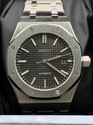 Seiko Mod Royal Oak Negro