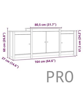Aparador blanco madera pino vidaXL - 160cm