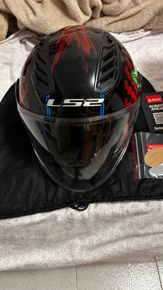 Casco de moto LS2 con micrófono talla L ￼