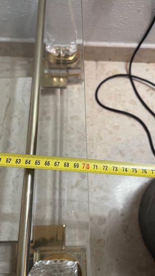 Mesa comedor cristal dorado 70x70cm