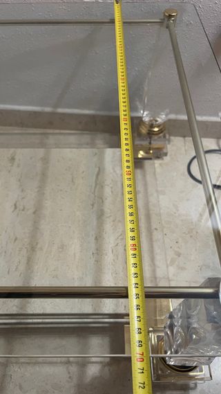 Mesa comedor cristal dorado 70x70cm