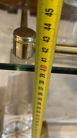 Mesa comedor cristal dorado 70x70cm