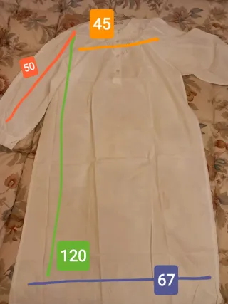 Camicia da notte cotone L Made in Italy