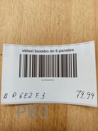 Biombo de madera gris - 6paneles