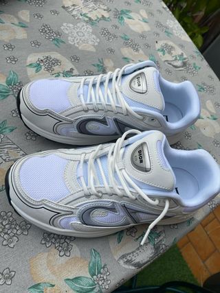 Scarpe Dior B23 Bianche Argento