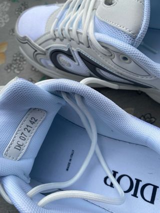 Scarpe Dior B23 Bianche Argento