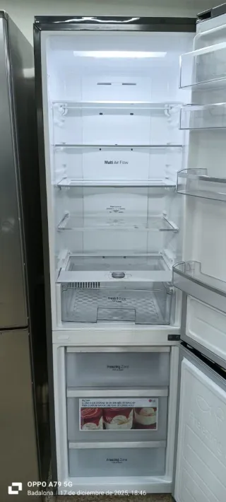 NEVERA COMBI L.G ACERO INOXIDABLE NO FROST A++