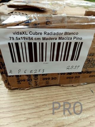 Cubierta radiador blanco vidaXL -madera