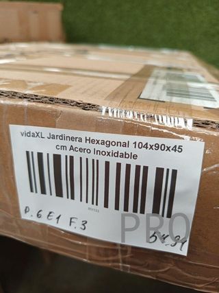 vidaXL Jardinera hexagonal de acero