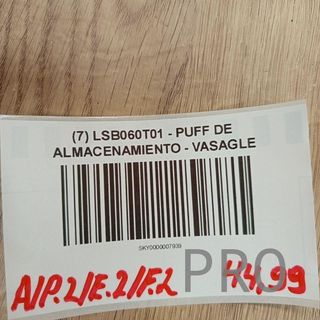 Puff de Almacenamiento - LSB060T01 - VASAGLE