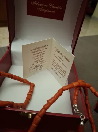 Collana e bracciale corallo rosso Salvatore Catald