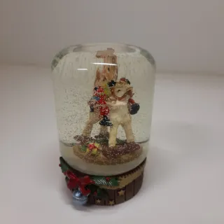 Palla di vetro decorativa natalizia