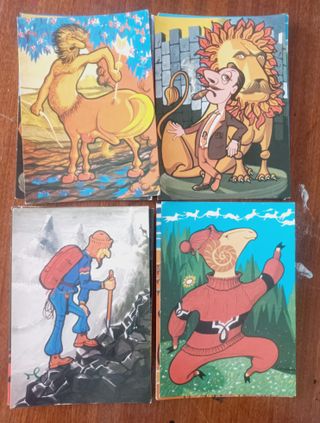 Coleção 12 Postais Signos Zodíaco