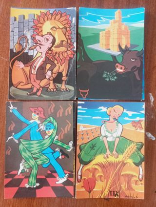 Coleção 12 Postais Signos Zodíaco