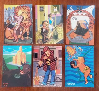 Coleção 12 Postais Signos Zodíaco