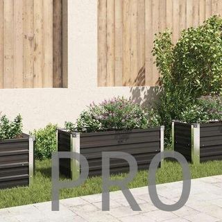 Macetero metálico negro - jardín