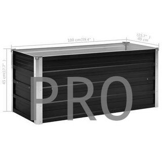 Macetero metálico negro - jardín