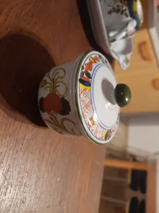 Servizio tazzine caffè ceramica decorata