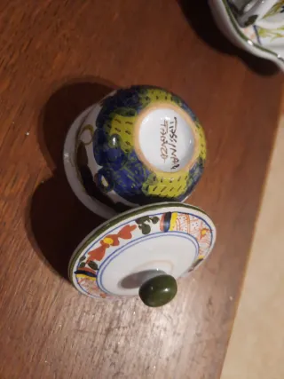 Servizio tazzine caffè ceramica decorata