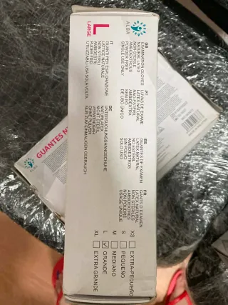 2 Cajas Guantes Látex Negros ALBA Talla L