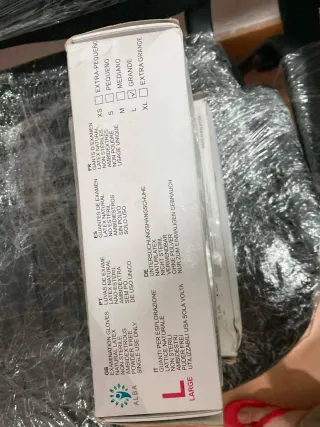 2 Cajas Guantes Látex Negros ALBA Talla L