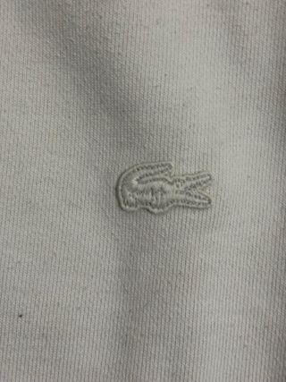 Sudadera Lacoste Beige y Blanca