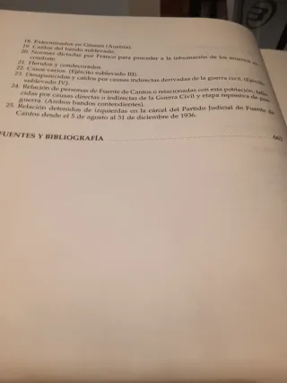 Memoria. Mitad de Historia. Fuente Cantos 1931-39