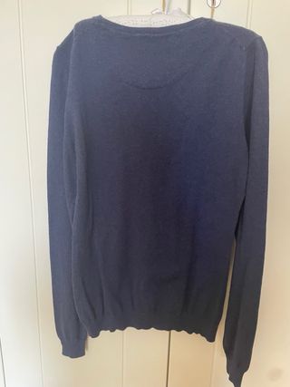 Jersey Massimo Dutti cuello pico azul