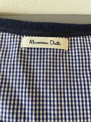 Jersey Massimo Dutti cuello pico azul
