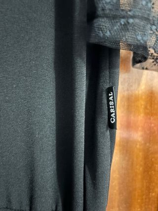 Mono largo negro con transparencias