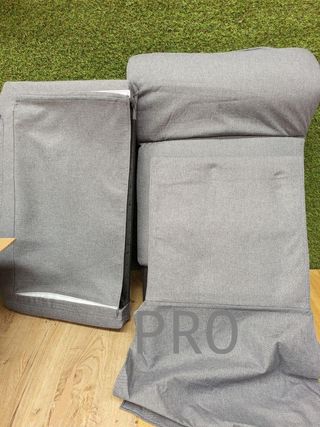 Sillón masaje reclinable vidaXL gris