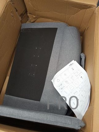 Sillón masaje reclinable vidaXL gris