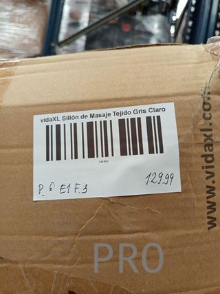 Sillón masaje reclinable vidaXL gris