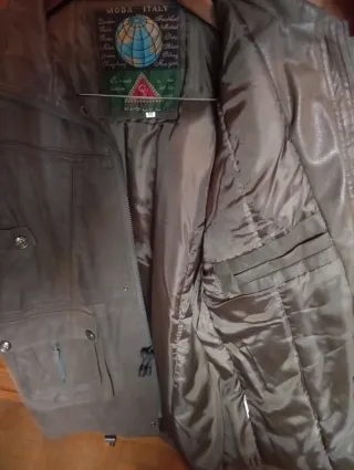 Chaqueta Piel hombre M NUEVA acolchada