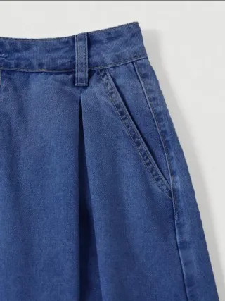 Falda vaquera larga azul