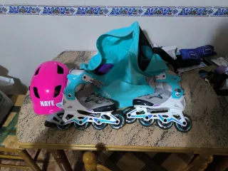 Patines Oxelo Talla 29-32 + Bolsa y Protecciones