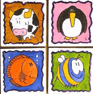 Cuadros infantiles de madera