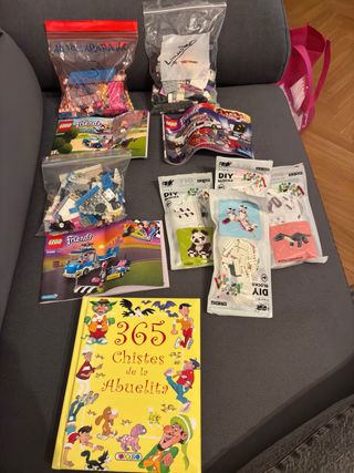 Lote 7 legos y libro chistes