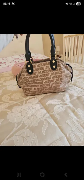 Borsa Moschino Vintage Beige/Marrone