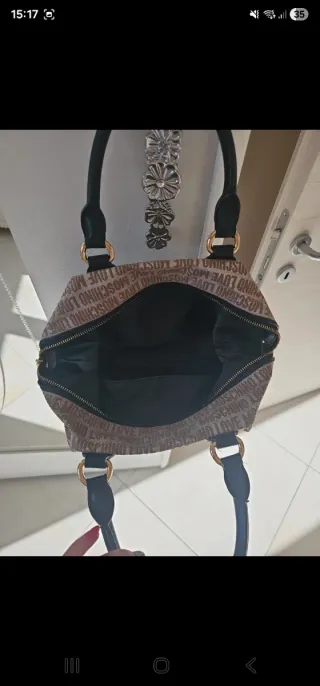 Borsa Moschino Vintage Beige/Marrone